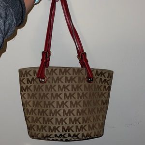 Red and Tan MK bag